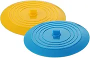 2pcs Round Sink Drain Connector Large Size Silicone Strainer Bathtub Plug for Bathroom Kitchen Laundry