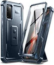 [Dexnor] for Samsung S20 Case, [Built in Screen Protector and Kickstand] Heavy Duty Military Grade Protection Shockproof Protective Cover for Samsung S20 - Blue