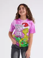 Girls Tie Dye Grinch Tee