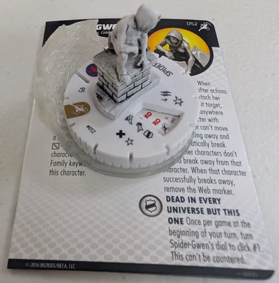 Heroclix Spider-Gwen 052 Sketch - Marvel - Superior Foes of Spider-man w/Card