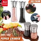 NEW Stainless Steel Salt and Pepper Grinder Manual Ceramic Mills Glass Kitchen