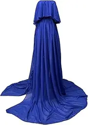 [D&J DON&JUDY] D&J Women's Maxi Dress Maternity Long Dress Women Ruffle Sleeveless Party Dresses Photography Baby Shower