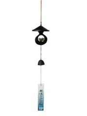 Oda Kodouki suzumeya Fu-ring Wind Chime Black 33