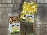 Get Well Soon Grandma’s Vanilla Creme Cookies Gift Basket-Box Wrap & Yellow Bow
