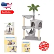 Durable Cat Tree with Scratching Post and Cozy Hammock - Ideal for All Breeds
