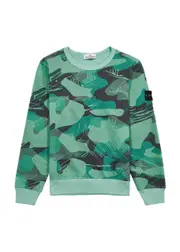 Stone Island Kids Camouflage-print Cotton Sweatshirt (10-12 Years) - Green - 10YR (10 Years) 10YR (10 years)