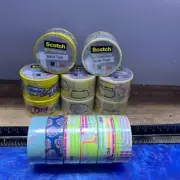 NEW 3M Scotch Expressions Washi Tape Lot of 14 Vroom Party Tape Roses Neon