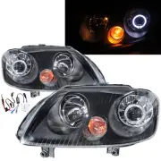 Fits VW Volkswagen Caddy 2K MK3 03-10 5D Guide LED Halo V2 Headlight BK LHD (for: Volkswagen)