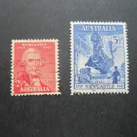 在飛比找Yahoo!奇摩拍賣優惠-【雲品5】澳洲Australia 1947 Sc 207,2