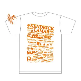 Summer Sonic 2023 官方 lineup t恤 白底橘字款M號 Blur Kendrick Lamar