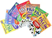 NEW Lot of 7 Penny Press Dell Classic Jumbo Issues Fill In Puzzle Books