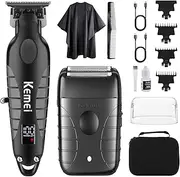 KEMEI Professional Electric Foil Shaver for Men, Beard Trimmer & Men's Grooming Set, Foil Shaving Kit and Bald Head Precision Trimmer, Cordless and Rechargeable with USB, Gifts for Men
