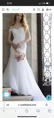 Wedding Dress Size 4, New With Tags