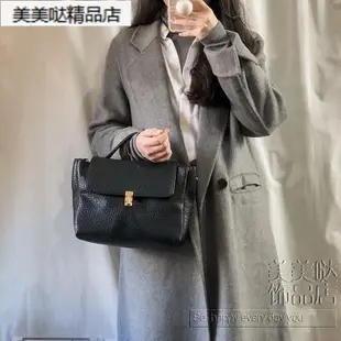 黑白兩色）韓劇女主的通勤包 時髦軟皮大容量壓紋托特包（斜背包 手提包 肩背包 公事包