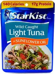 100 StarKist Chunk Light Tuna In Sunflower Oil Single Serve 2.6-Ounce Pouch
