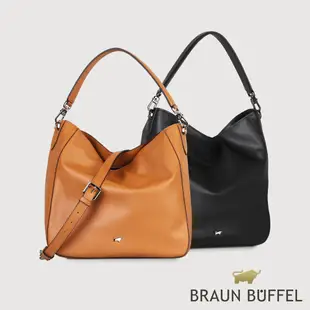 【BRAUN BUFFEL 德國小金牛】台灣總代理 蘿拉 手提包-黑色/BF833-52-BK