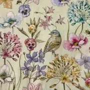 4 Paper Napkins for Decoupage / Parties - Freya green