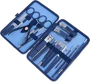 Minkissy Professional Manicure Tools Set 18pcs Nail Clipper Kit Toe Finger Nail Clippers Cuticle Nipper Manicure Tools Abs Pp Stainless Steel Portable Grooming Kit