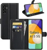 [betterfon] Samsung Galaxy A13 5G / A04S Mobile Phone case Wallet case Protective case with Magnetic Closure/Card Slots for Samsung Galaxy A13 5G / A04S Black