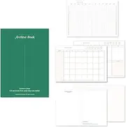 Monolike B6 Archive Diary 6 Month Planner, Green - Academic Planner, Weekly & Monthly Planner, Scheduler