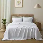 ATLINIA Bedding Linen Bed Sheets Set - 100% Pure Flax Linen Sheets King Size ...