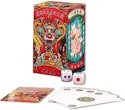 GeRRiT Chinese Mahjong Cards Deluxe Set 144 Playing Cards with 2 Dice, 2024 Majhong Games Large Print Handheld Poker, Portable Durable Waterproof