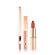 [Charlottes] The Golden Goddess Lip Kit - Coral-nude Lipstick, Liner & Gloss | Charlotte Tilbury