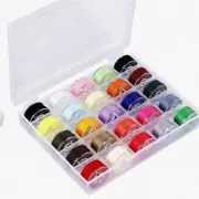ColorStitch Bobbin Kit: 25 Pre-Wound Threads & Case for Hand & Machine Sewing -