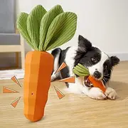Beewarm Squeaky Dog Toys Medium Small Breed Puppy - Lifetime Replacement - Fun to Chew, Chase and Fetch (Carrot)