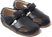 [SKEANIE] Pre-Walker Leather Sunday Sandals, Navy