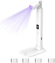 Small UV Light for Nails,2-in-1 Handheld LED Nail Lamp with Foldable Stand - Rechargeable UV Nail Lamp for Gel Nail Polish, Quick Dry for Home Salon Manicure