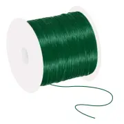66Yard Flat Stretchy Bracelet String 1mm Elastic Beading Cord Dark Green