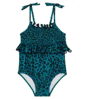 [Suncracy] Suncracy Leopard-print swimsuit Y 2 blue