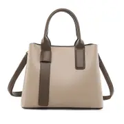 GGP Light Brown And Brown Retro Fashion Handbag Elegant Tote With Large Capacity For Work And Daily Use