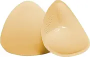 [Angel Silk] CURLADY Sticky Bra Inserts, Double Sided Push Up Bra Inserts, Strapless Reusable Lift Self Adhesive Bra Pads for Bikini Swimsuit Sports Beige