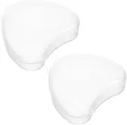 2Pcs Portable Container Travel for Hygiene Durable Storage Box for Dentures for Home Outdoor Use