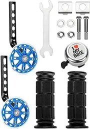 Training Wheels for 16 Inch Bike, Balance Auxiliary Wheel, Auxiliary Cycling Accessories Alarm Ring and Handlebar Grips for Kids Boys Girls