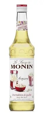 Monin Popcorn Syrup 700ml Savoury Popcorn & Salted Butter Flavour, Vegan Non-GMO