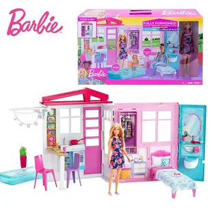 芭比娃娃換裝夢幻衣櫥FXG57生日女孩公主禮盒玩具閃亮度假屋FXG55