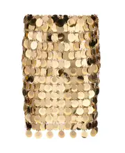 Paco Rabanne Disc Mini Skirt FR40,FR42 Nude