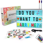 Light Box Color Changing with 400 Letters & Emojis, Remote Control & 2 Markers