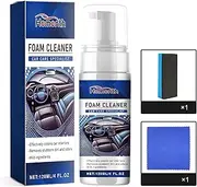 Car Interior Quick Cleaner Set Contains Interior Cleaner*1, Sponge*1, Cleaning Cloth*1 Leather Interior Dashboard Cleaning Dustproofing Refurbishing Repairer