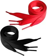 [Baluue] 2 Pairs Satin-band Wide Shoelaces Shoelace Decoration Flat Boot Laces Shoelaces for Women Sneakers Sneaker Shoe Laces Ribbon for Women Sneaker Laces Polyester