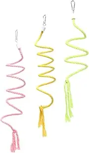 NOLITOY Parrot Fitness Toy Bird Climbing Swing Parrot Release Rope Parakeet Toys Perch Bird Cage Decorations