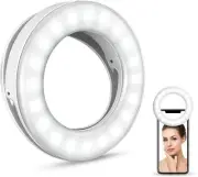 Selfie Ring Light, Rechargeable Selfie Fill Light with Retaining Clip On