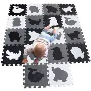 MQIAOHAM® 18 Pieces Puzzle Play Mats, Soft Baby Play Mat, Kids Interlocking