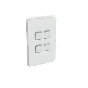 Clipsal Iconic Series Cover Frame - 4 Switches - Cool Grey - 3044C-CY
