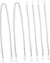 Angoily 6pcs Tag Chain Plant Hanger Chain Necklace Pendants for Jewelry Making Hanging Chain for Bird Feeders Coat Hanging Chains Decorative Chains for Hanging Jewelry Chain Iron Silver