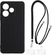 Crossbody/Neck Strap TPU Phone Case Combo Compatible with Oppo A5 Pro 5G Global, Shockproof Protective Cover with Adjustable Lanyard