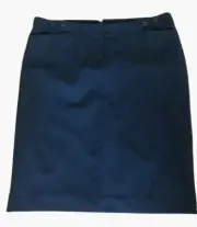 NORMA KAMALI Black Adjustable Waist Stretch Polyester Blend Pencil Skirt Size 16